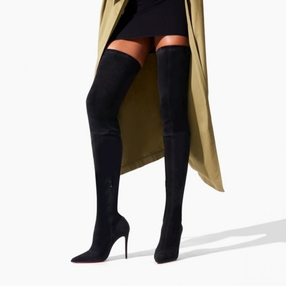 CHRISTIAN LOUBOUTIN Kate Botta 85 suede over-the-knee boots $2,195